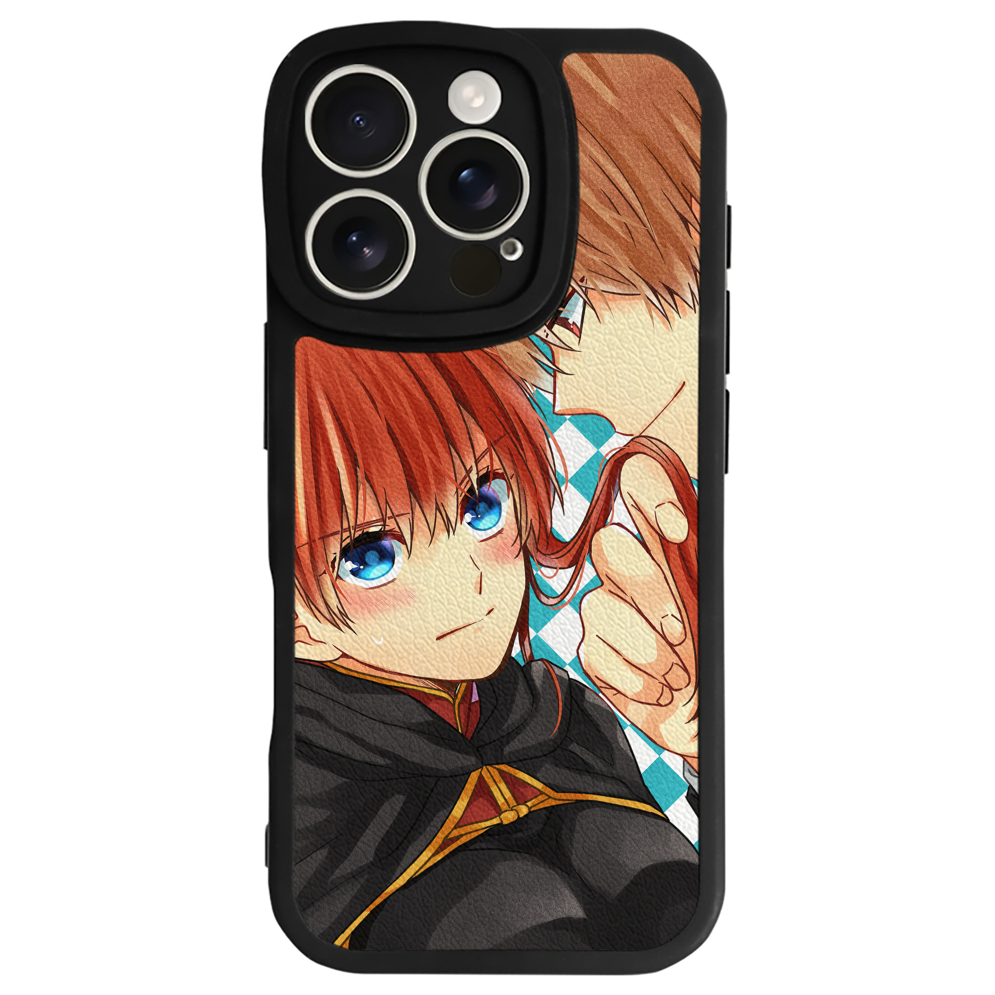 （画像用） ぎんたま 坂田銀時（さかたぎんとき） 神楽 志村新八（しむら しんぱち） GINTAMA Sakata Gintoki Kagura Shimura Shinpachi 【iPhone 16シリーズ対応】シリコンスマホケース（レザー調） 材質：シリコン